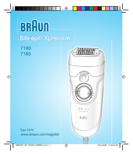 Kullanım kılavuzu Braun 7185 Silk-epil Xpressive Epilatör