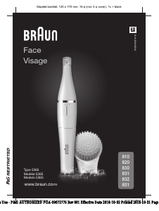 Handleiding Braun 851 Face Epilator