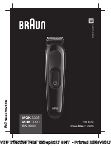 Manual de uso Braun MGK 3020 Cortapelos