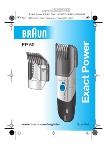 Manual de uso Braun EP 50 Exact Power Cortapelos