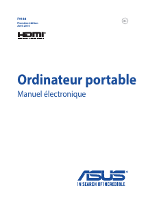 Mode d’emploi Asus TP300LD Transformer Book Flip Ordinateur portable