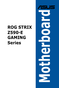 Handleiding Asus ROG Strix Z590-E Gaming Moederbord