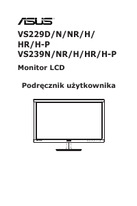 Instrukcja Asus VS239HR Monitor LCD