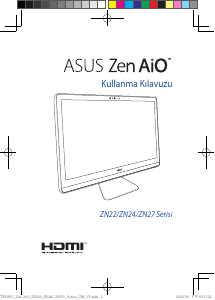 Kullanım kılavuzu Asus ZN270 Zen AiO 27 Masaüstü bilgisayar