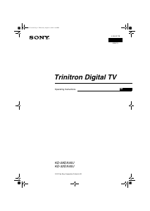 Handleiding Sony KD-32DX40U Televisie
