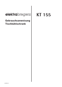 Bedienungsanleitung Elektra Bregenz KT 155 Kühlschrank