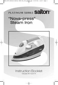 Manual Salton IR-1031R Nova-Press Iron