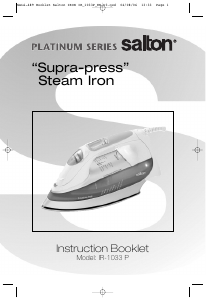 Manual Salton IR-1033P Supra-Press Iron