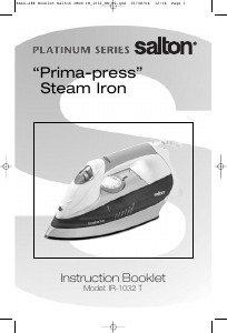 Manual Salton IR-1032T Prima-Press Iron