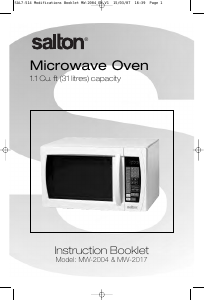 Manual Salton MW-2017 Microwave