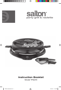 Manual Salton TPG-315 Raclette Grill