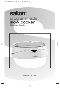 Manual Salton SC-40 Slow Cooker