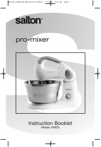 Manual Salton KM-25 Stand Mixer