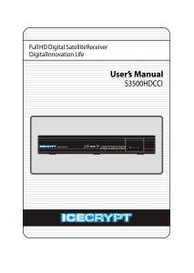 Manual Icecrypt S3500HDCCI Digital Receiver