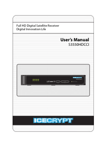 Manual Icecrypt S3550HDCCI Digital Receiver