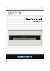 Manual Icecrypt S4000DHPVR Digital Receiver