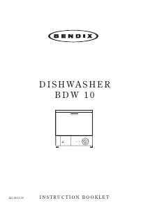 Manual Bendix BDW10 Dishwasher