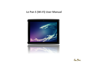 Manual Le Pan S Tablet