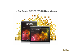 Manual Le Pan TC970 Tablet