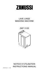 Manual Zanussi ZWT 3120 Washing Machine