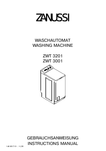 Manual Zanussi ZWT 3201 Washing Machine