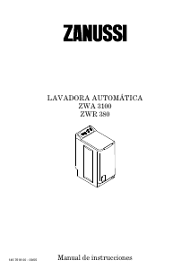 Manual de uso Zanussi ZWR 380 Lavadora