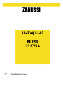 Manual de uso Zanussi DE6755ALU Lavavajillas