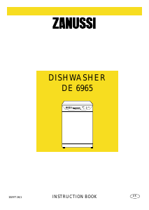 Manual Zanussi DE6965 Dishwasher