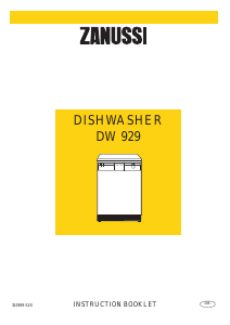 Manual Zanussi DW 929W Dishwasher