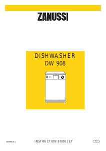 Manual Zanussi DW 908W Dishwasher