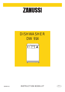 Manual Zanussi DW 914W Dishwasher