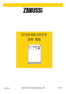 Manual Zanussi DW 908AL Dishwasher