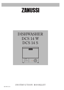 Manual Zanussi DCS14W Dishwasher