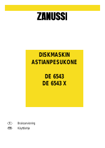 Käyttöohje Zanussi DE6543X Astianpesukone