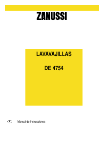 Manual de uso Zanussi DE4754 Lavavajillas