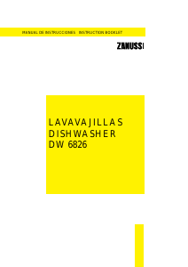 Manual de uso Zanussi DW 6826M Lavavajillas