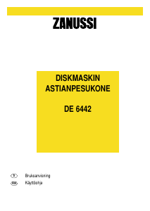 Käyttöohje Zanussi DE6442 Astianpesukone