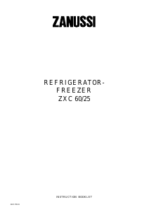 Manual Zanussi ZXC60/25 Fridge-Freezer