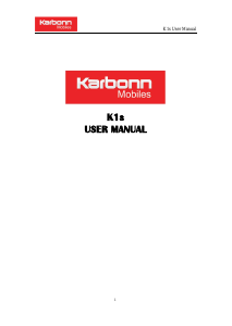 Handleiding Karbonn K1s Mobiele telefoon