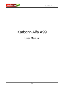 Manual Karbonn Alfa A99 Mobile Phone
