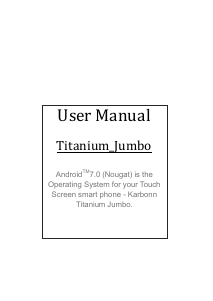 Manual Karbonn Titanium Jumbo Mobile Phone