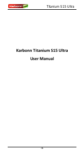 Manual Karbonn Titanium S15 Ultra Mobile Phone