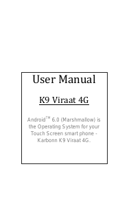 Handleiding Karbonn K9 Viraat 4G Mobiele telefoon