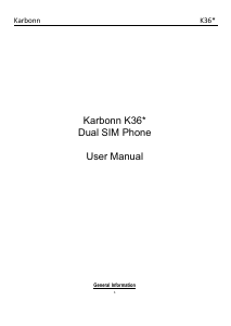 Manual Karbonn K36 Star Mobile Phone