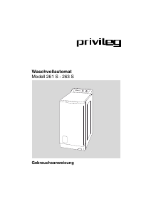 Bedienungsanleitung Privileg 261 S Waschmaschine