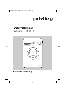 Bedienungsanleitung Privileg Classic 10410 Waschmaschine