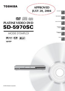Mode d’emploi Toshiba SD-5970SC Lecteur DVD