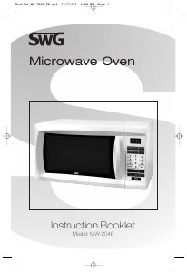 Manual SWG MW-2046 Microwave