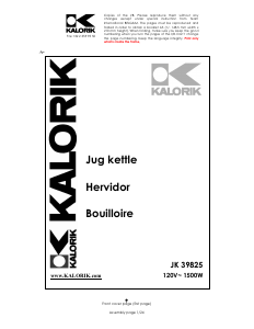 Manual de uso Kalorik JK-39825 Hervidor