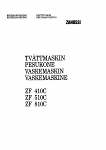 Bruksanvisning Zanussi ZF 510C Vaskemaskin